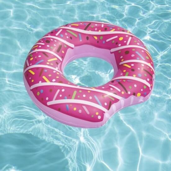 Ciambella Gonfiabile Gigante Per Piscina 120 Cm - Rosa - Giocattolo Estivo Per Divertimento In Acqua