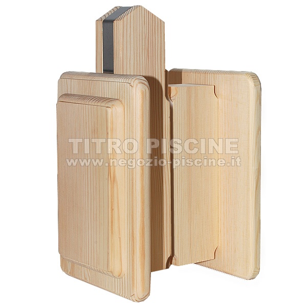 MANIGLIA IN LEGNO classica per la porta della sauna - rettangolare