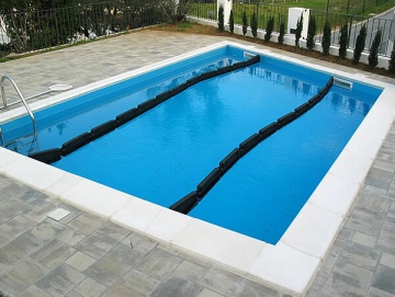 flottante antighiaccio piscina in due file