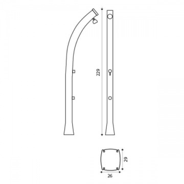 doccia solare happy 4 x 4 schema
