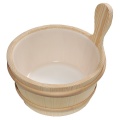 Secchiello per sauna in legno chiaro