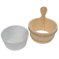 Secchiello per sauna in legno chiaro