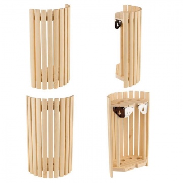 paralume in legno per sauna