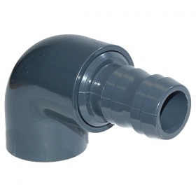 Esempio di utilizzo del manicotto per incollaggio (il gomito non è compreso nel prezzo)