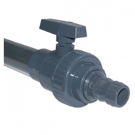 Esempio di utilizzo del manicotto per incollaggio (la valvola e il tubo non sono compresi nel prezzo)